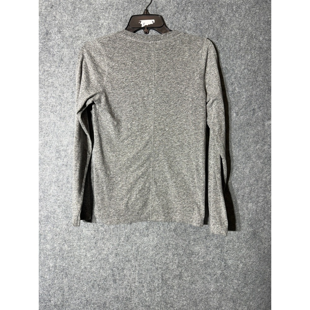 Monrow Classic Womens Long Sleeve Crew Neck Tee Heather Gray HT2162TJ-1 Size M - Picture 7 of 8